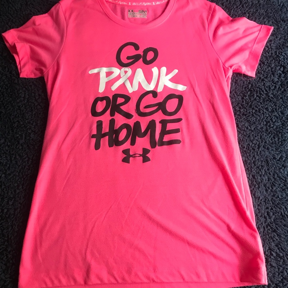 Go pink Under Armour T-Shirt!